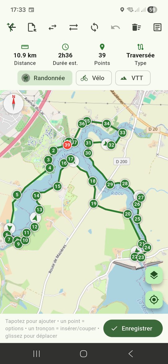 Éditeur de parcours