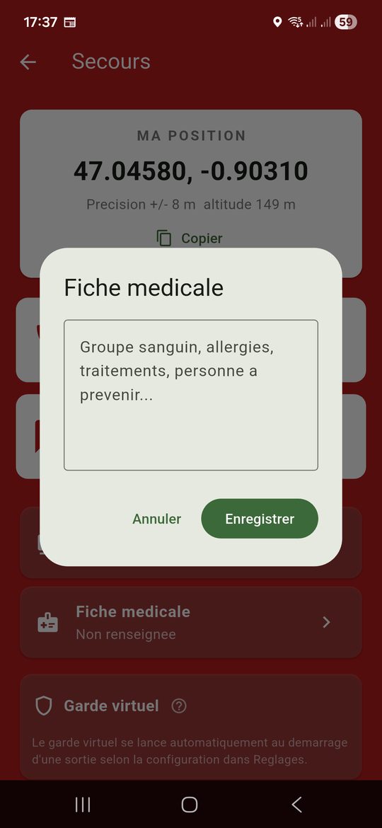 Fiche médicale