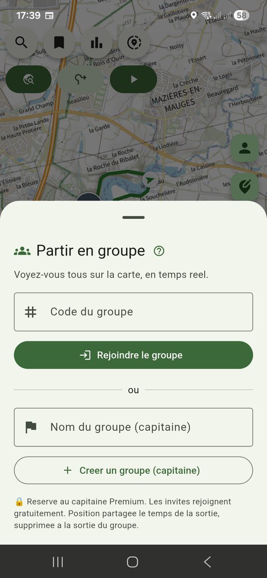 Rejoindre un groupe