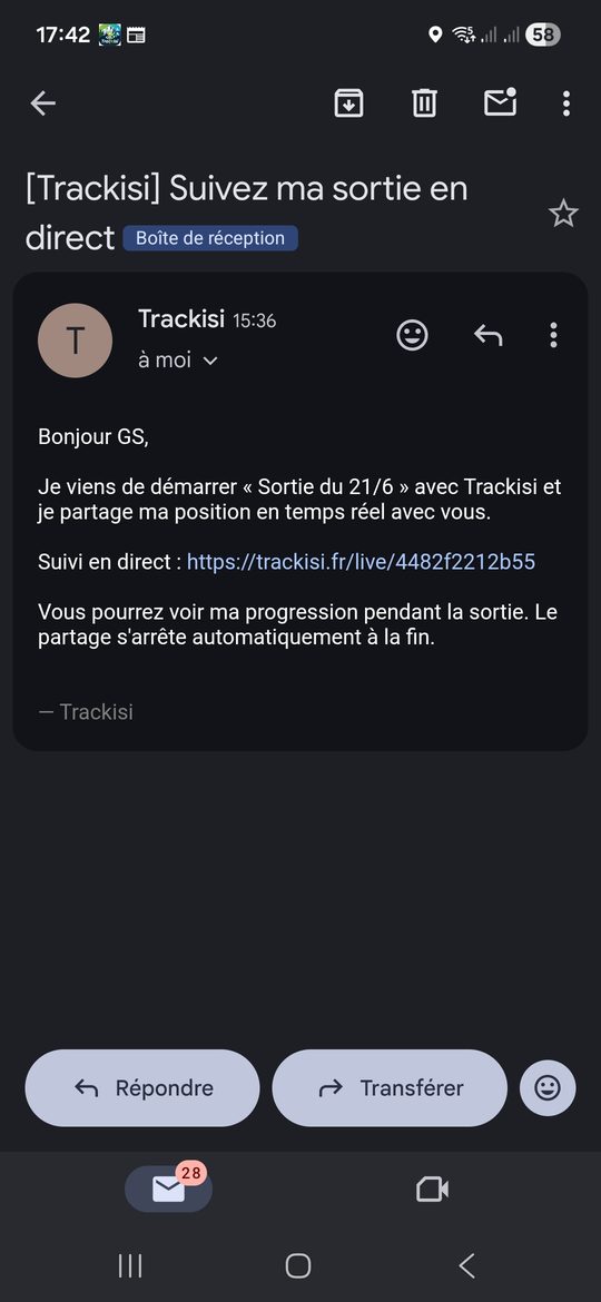 Email de suivi